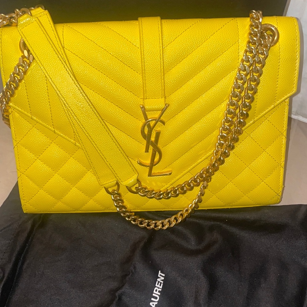 Saint Laurent Envelope Matelasse Monogram  Bag